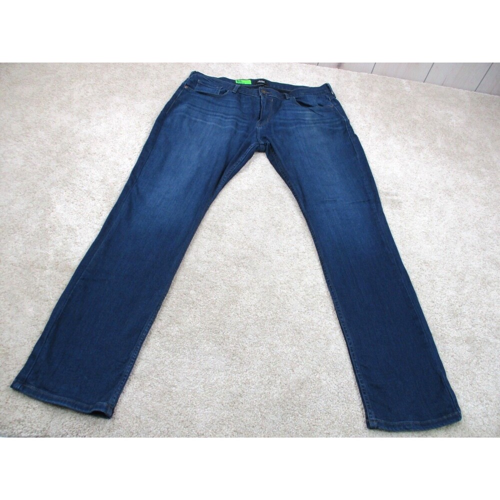 Paige Jeans Mens 38 Federal Blue Straight Leg Denim Stretch Casual 38x33 - Picture 2 of 11